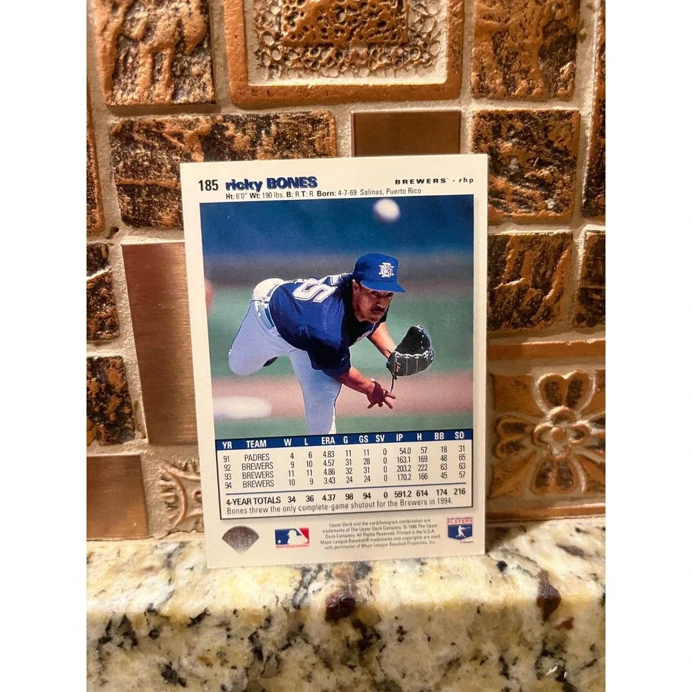 Ricky Bones‎ Milwaukee Brewers 1993 Upper Deck Baseball Card RHP